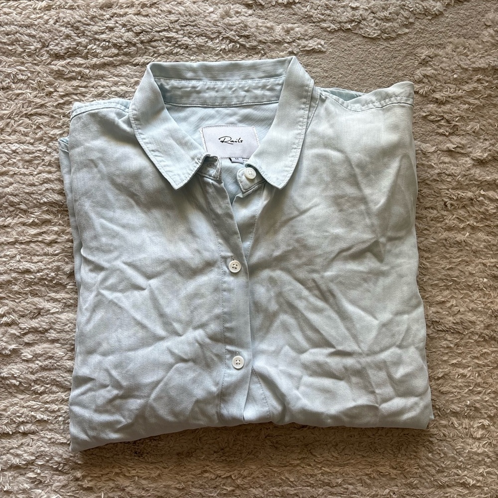Rails Willow chambray shirt in a light vintage wash Size M - Picture 7 of 7